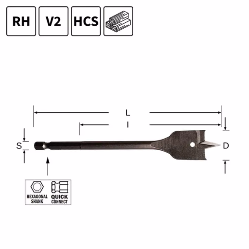 Speedboor, D=30mm L=150mm