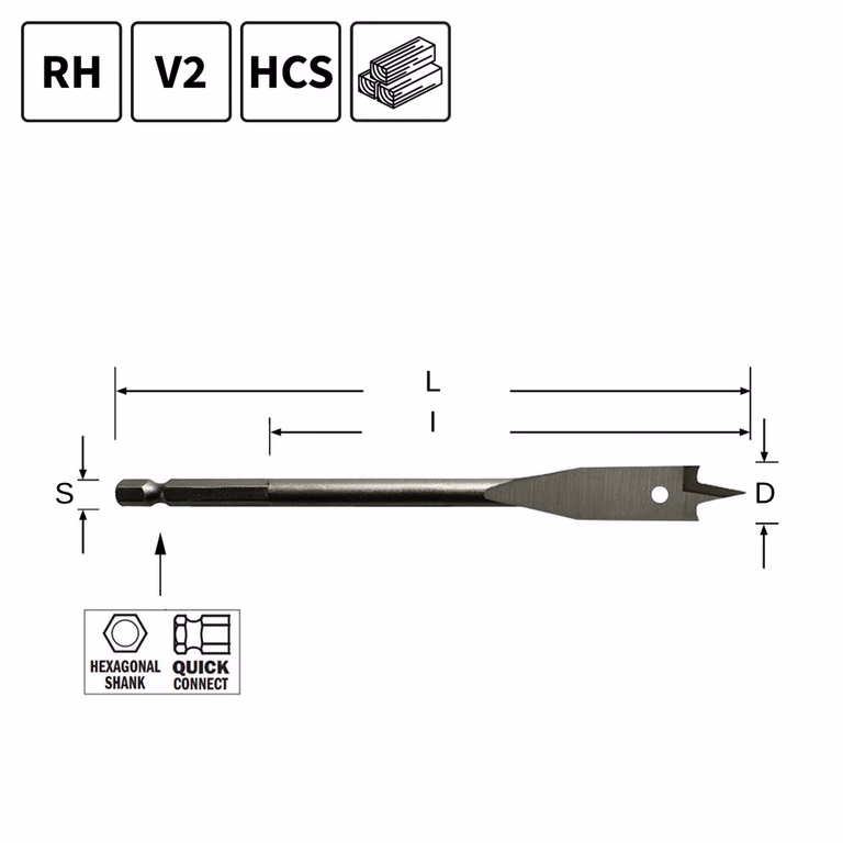 Speedboor, D=10mm L=150mm