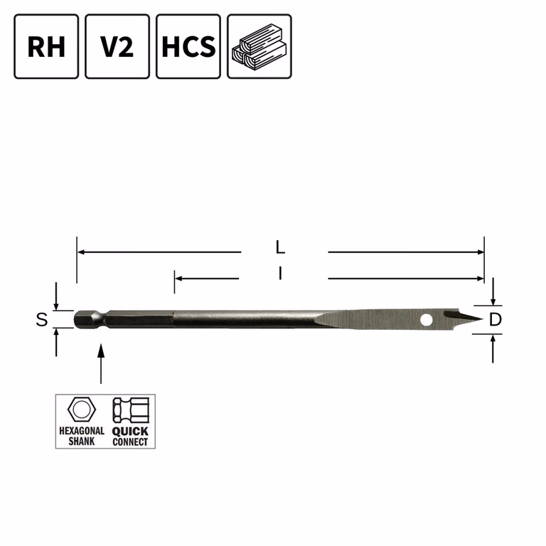 Speedboor, D=8mm L=150mm
