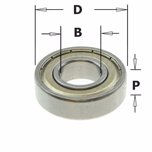 Standaard kogellager D=28,5mm B=12,7mm P=8mm