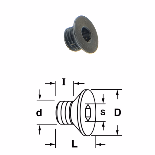 Conische D=6,3mm S=2mm L=4mm I=2,8mm