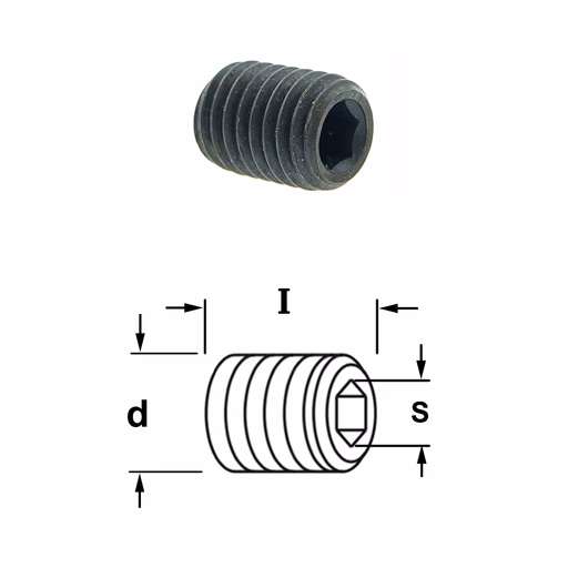 Inbusbout I=6mm d=M6