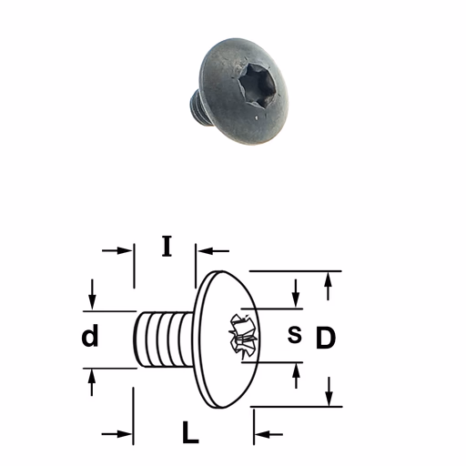 Torx bout D=8,8mm S=T15 L=7,2mm I=5mm · 990.073.00