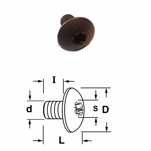 Torx bout D=8,2mm S=T15 L=8,2mm I=6mm · 990.075.00