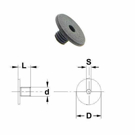 Positioneringsbout D=13mm S=2,5mm L=6,3mm d=M5